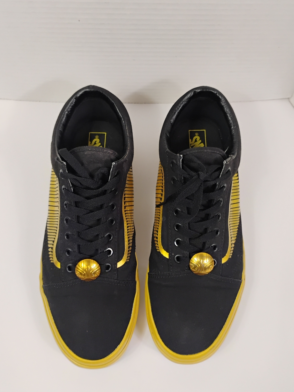 Black and Gold Men's Sneakers - Vans Harry Potter Classic Low-Top Style